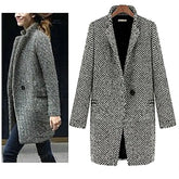 HOT!! Autumn Winter Women Coat Slim Fits Cardigan Warm Thicken Woolen Midi Coat Warm Woolen Coat Women Long Coat Winter